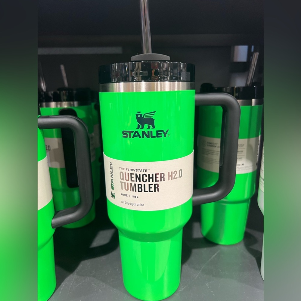 40oz Neon Green Stanley Tumbler